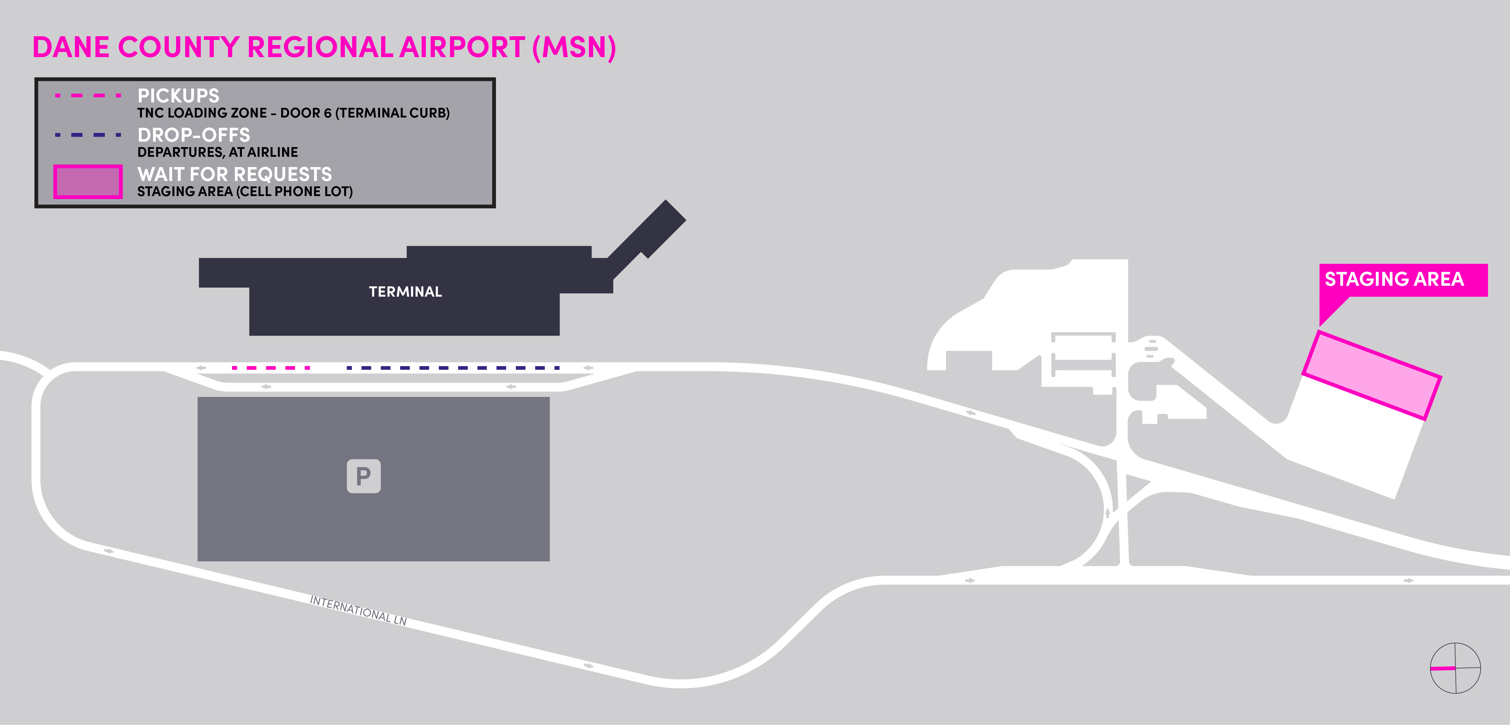 Mapa del Aeropuerto Regional del Condado de Dane