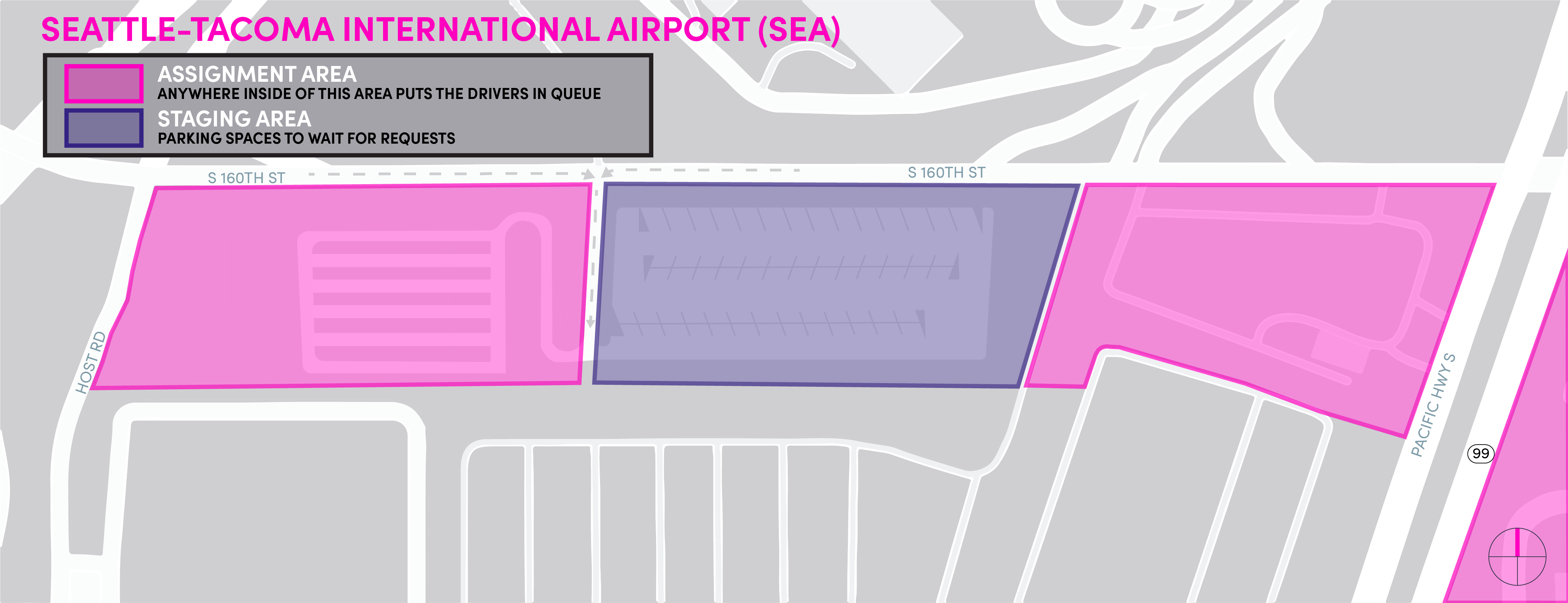 Zone de transit de l'aéroport de Seattle