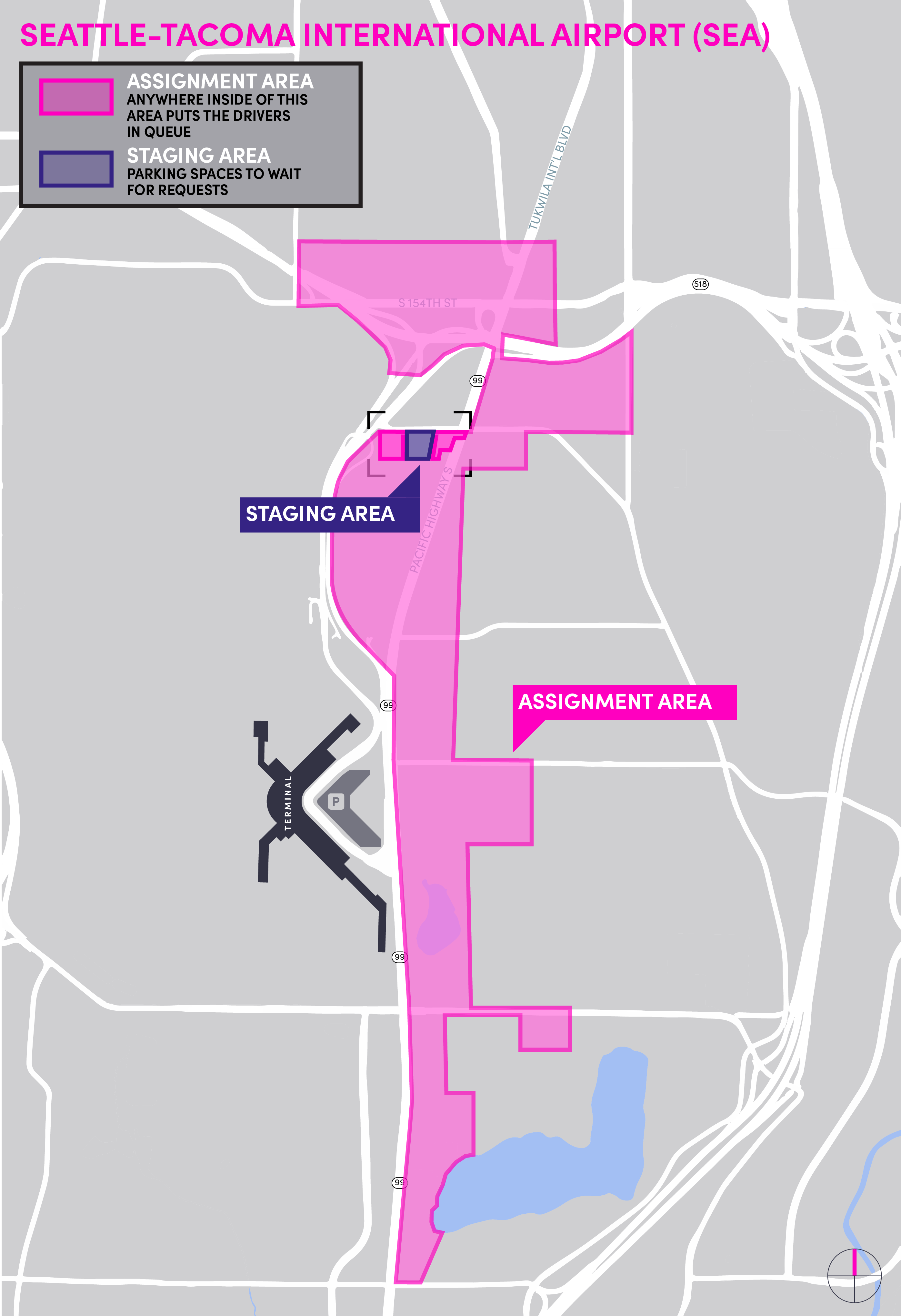 Seattle airport staging area