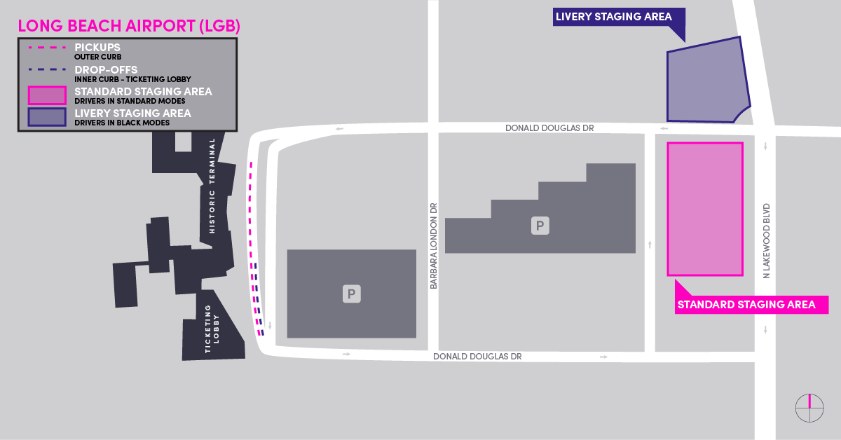 Map of Long Beach Airport