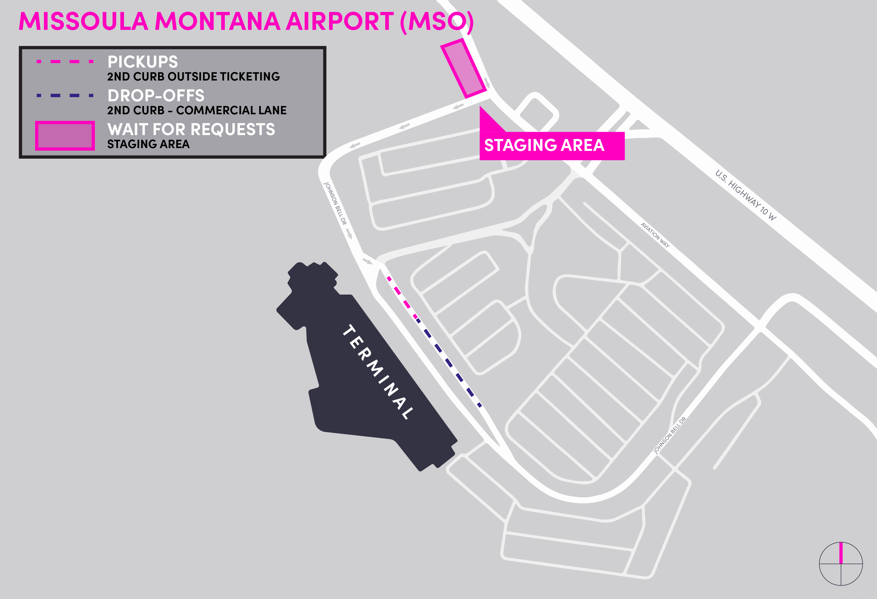 Plan de l'aéroport international de Missoula