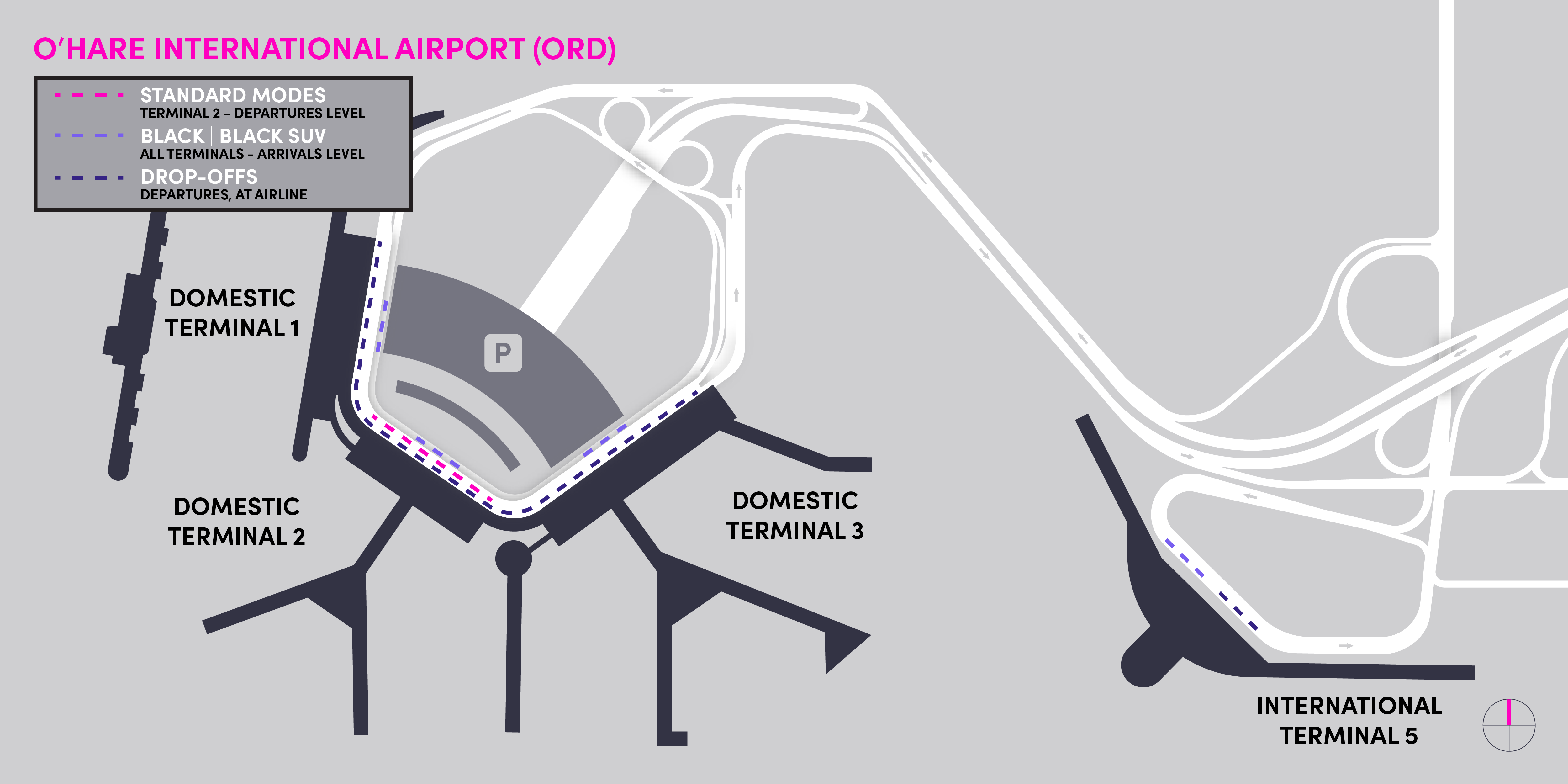 Plan de l'aéroport international O'Hare
