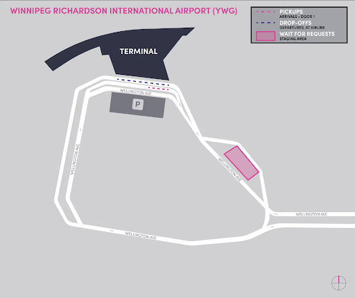 Map of the Winnipeg Richardson International Airport