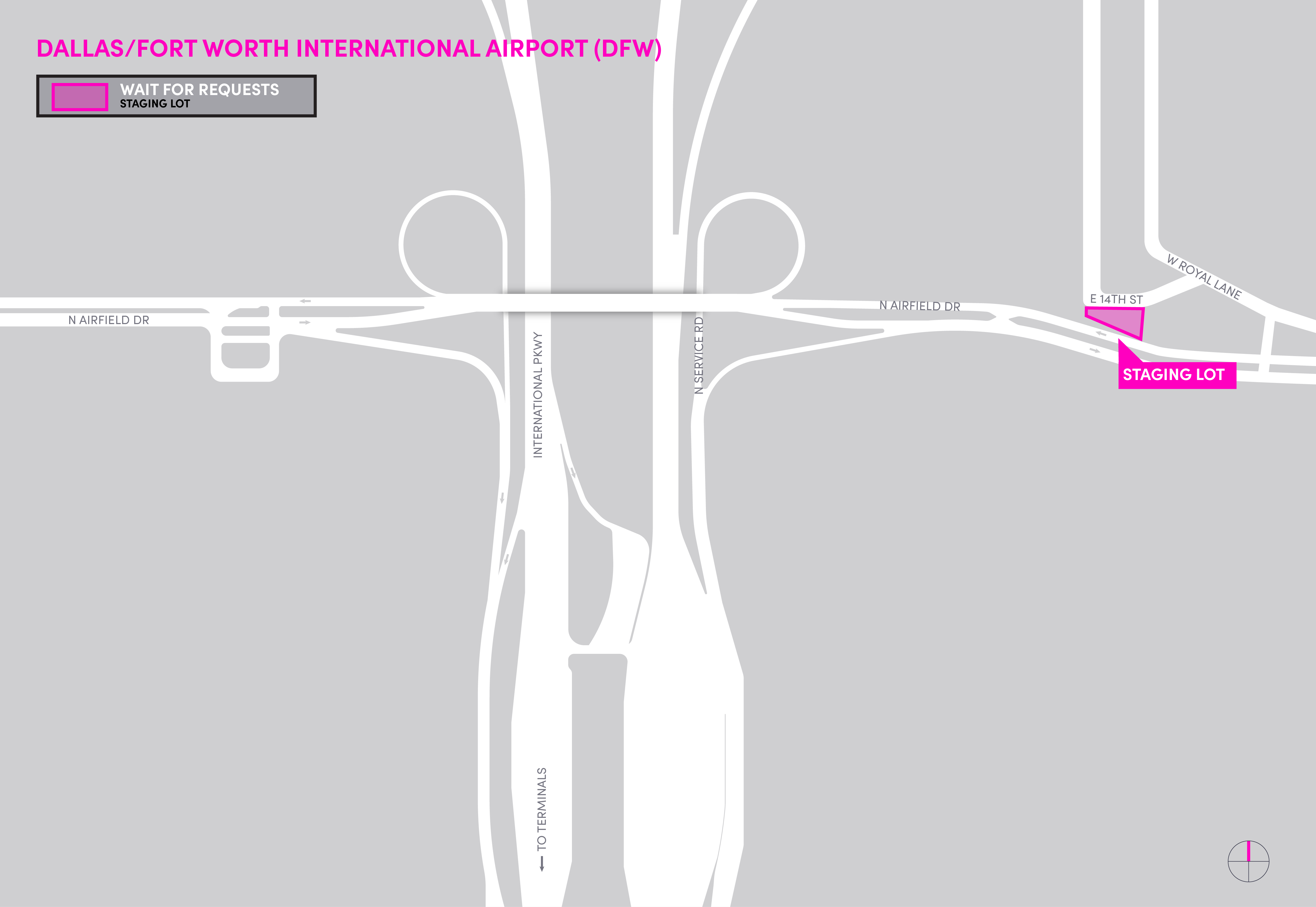 Mapa da Área de Espera do DFW Airport