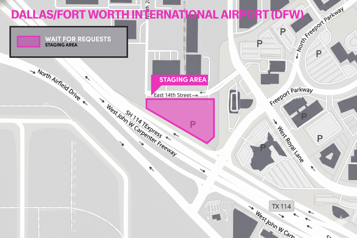 DFW Airport Staging Map