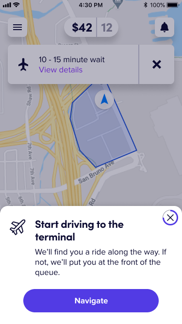 Screenshot of notification when you get a pre-dispatched ride.