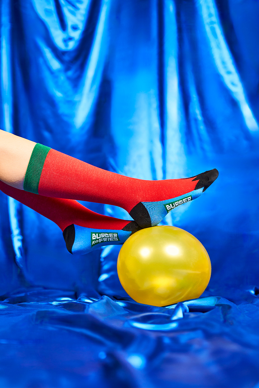 4 Paia Calzini Donna Con Fiori Di Tulipano - Calze Vintage In Cotone, Fantasia Colorata - Foto 10