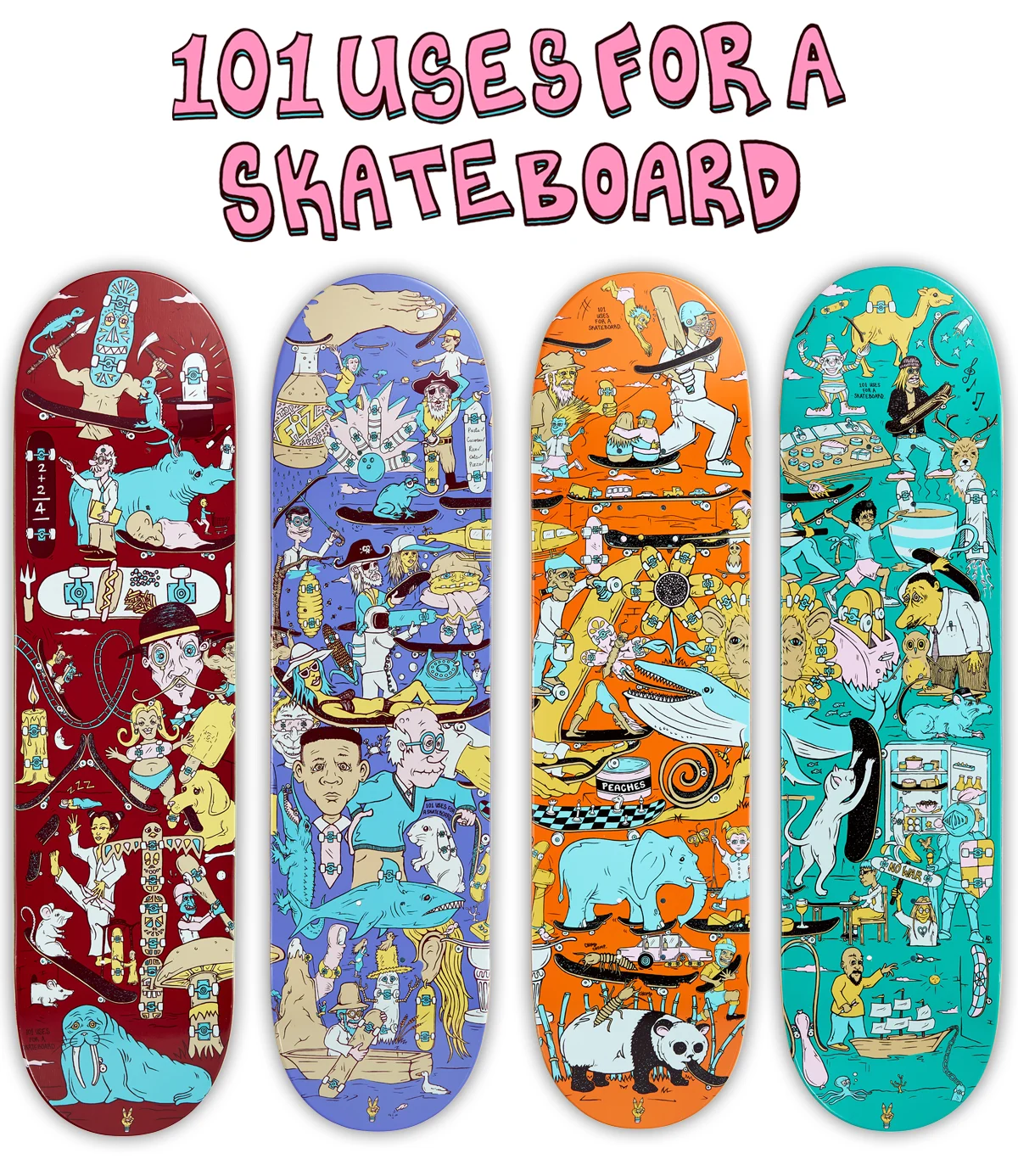 Click to view the 101 uses for a Skateboard series