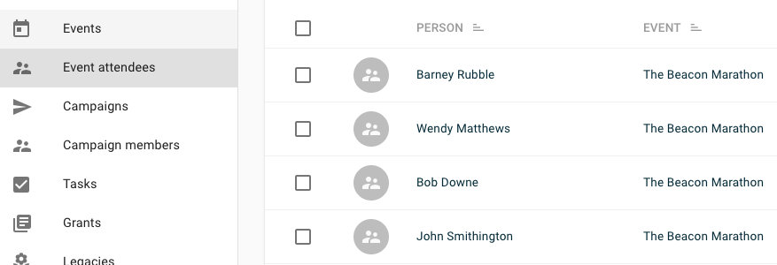 New event attendees