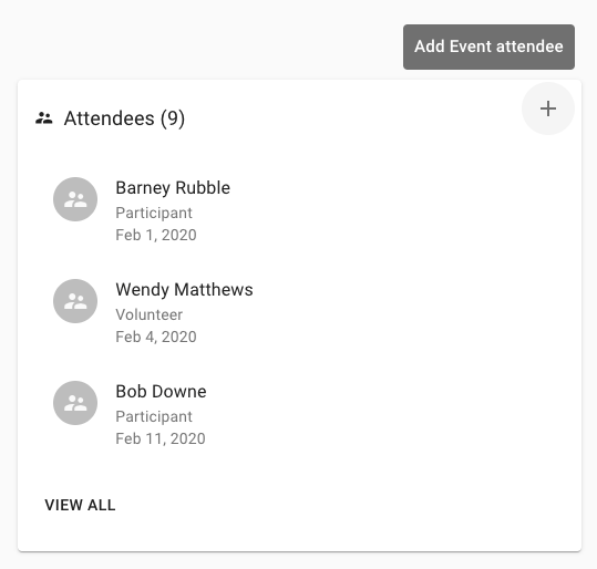 Add event attendees from event