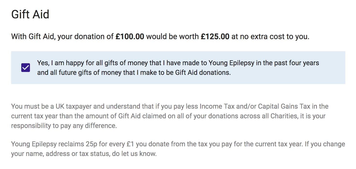 We need a Universal Gift Aid Declaration Database. This is how it could