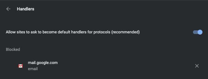 Chrome handlers