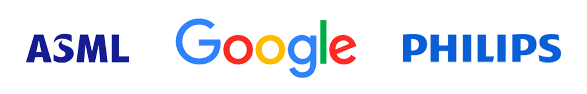 ASML, philips & google logos