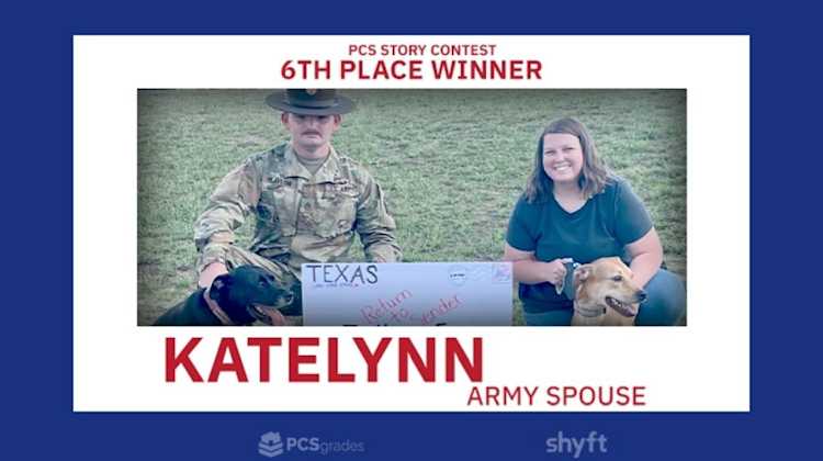 Soldier and wife with dog