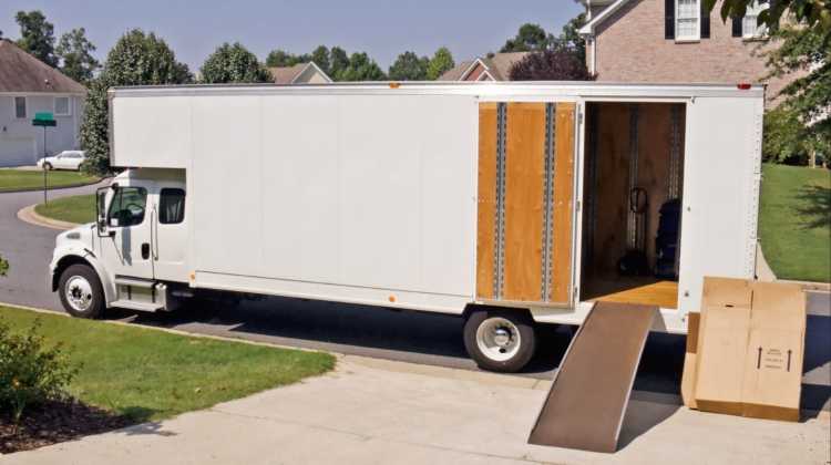 Moving truck with loading ramp, prepare for your next PCS move by completing these steps on the DPS website to approve your military move
