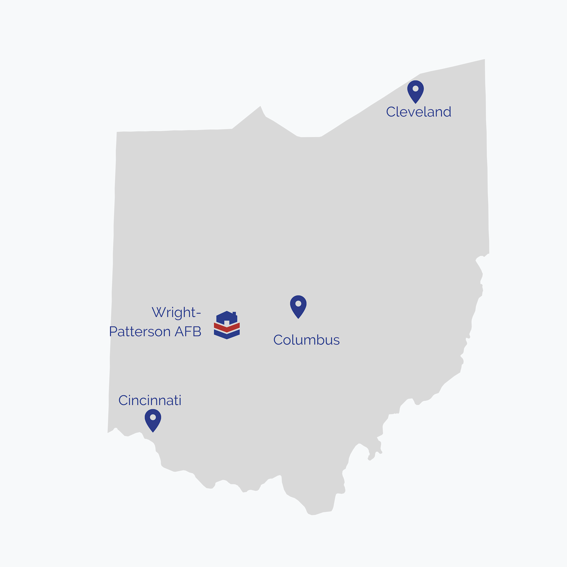 Map of Dayton surroundings WPAFB