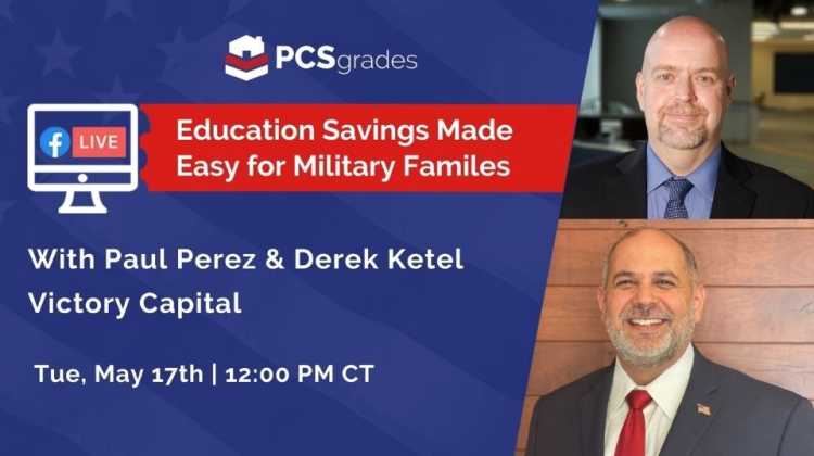 Headshots and webinar announcement for Education Savings for Military Families