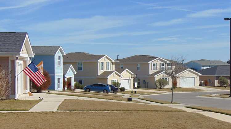 Military base housing neighborhood allows for close friendships, and painful PCS moves