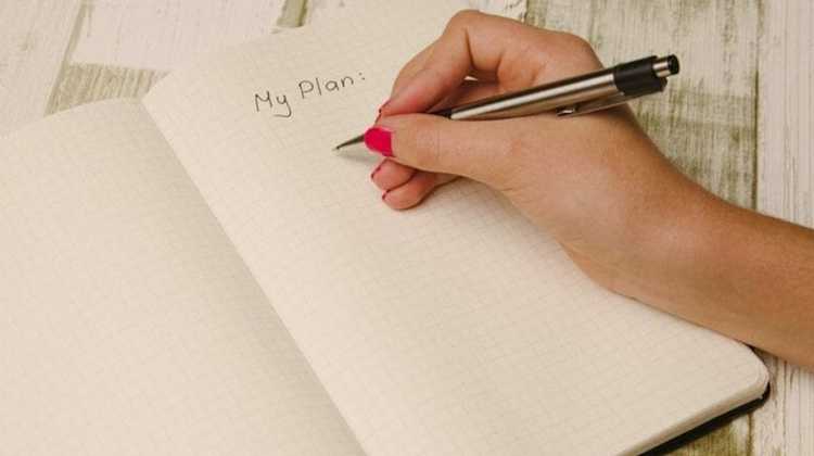 pen in hand writing plans