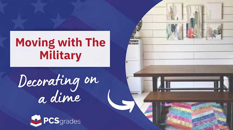 Maria Reed of Moving with the Military tells military families how to arrange a space in military housing and decorate on a dime