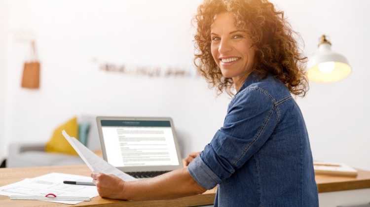 woman at desk