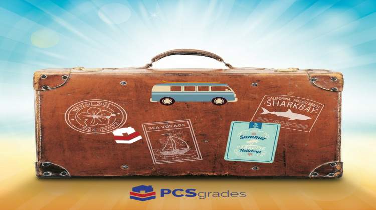 suitcase with travel stickers