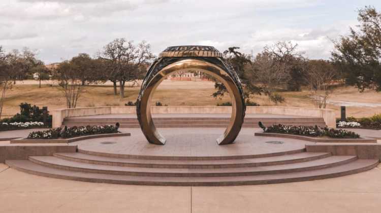 The Aggie Ring at the Texas A&M stadium in College Station, Texas