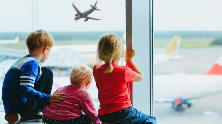 military kids prepare to fly Space A on the military rotator flights