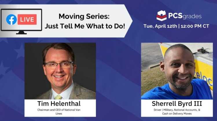 webinar announcement with headshot of guests from moving companies