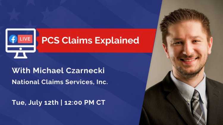 Webinar announcement with headshot of Michael Czarnecki of National Claims Services, Inc.