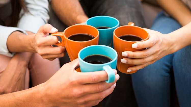 military spouse club friends meet for coffee