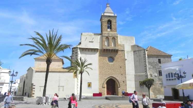 Rota's downtown square and historic cathedral 