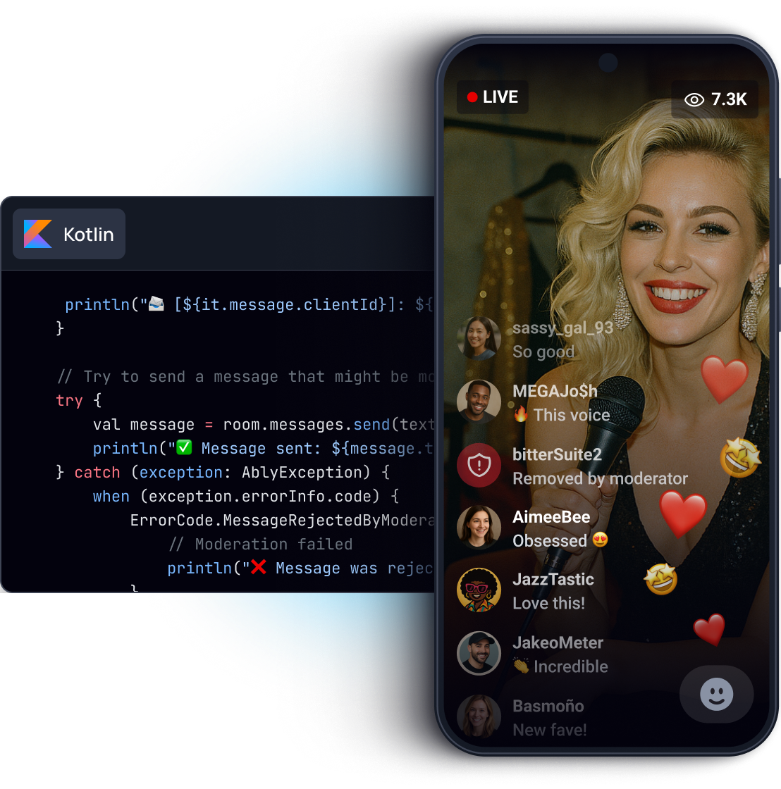 Live streaming chat image
