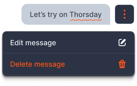 Edit and delete a chat message