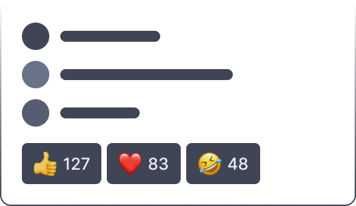 Chat room reactions