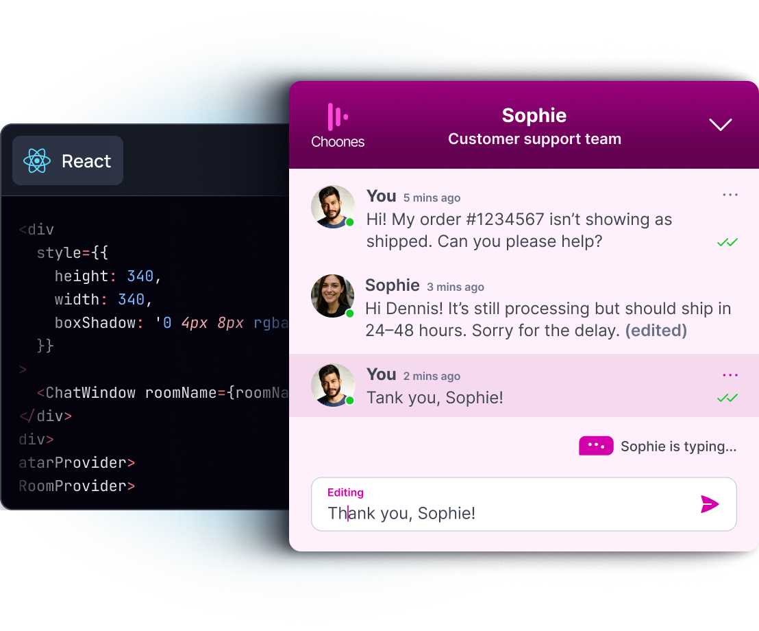 Customer service chat image