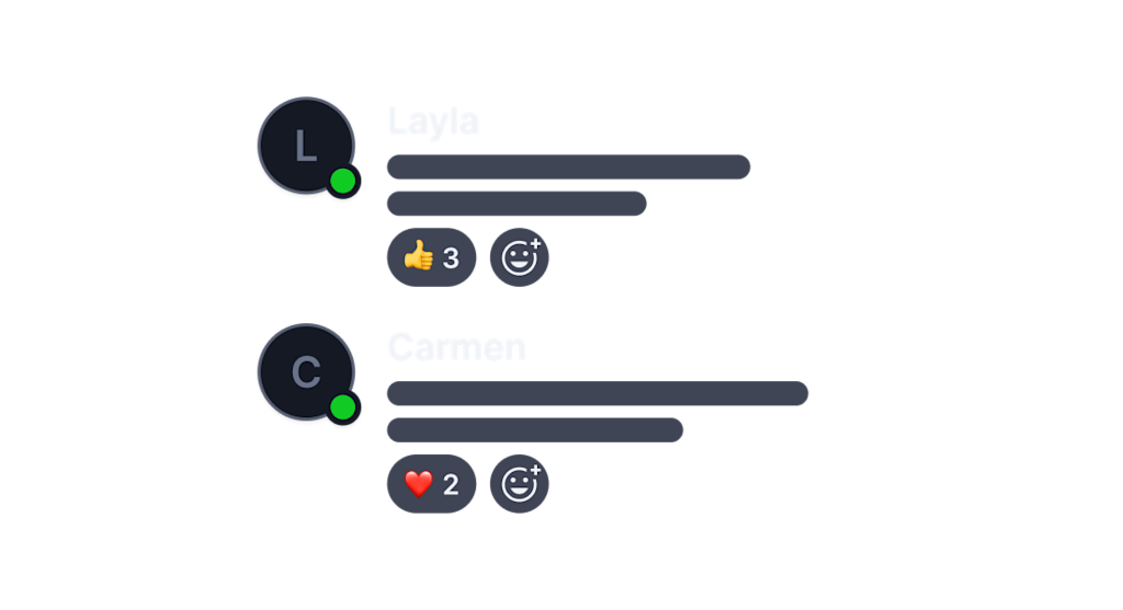 Message reactions