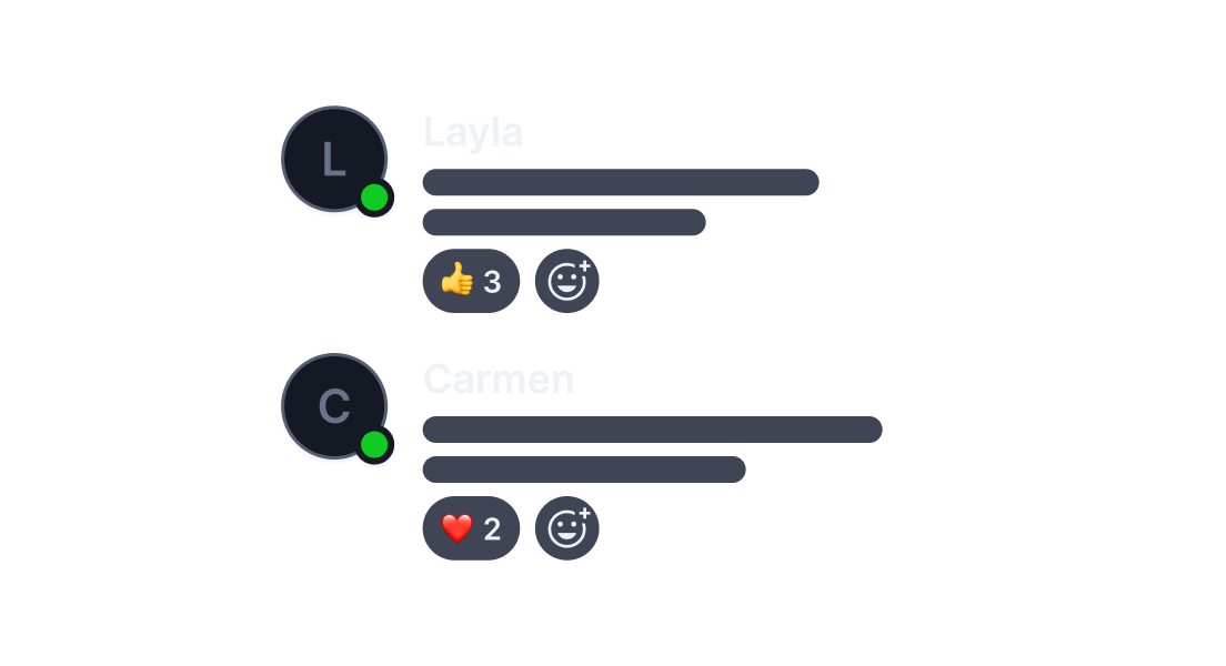 Message reactions