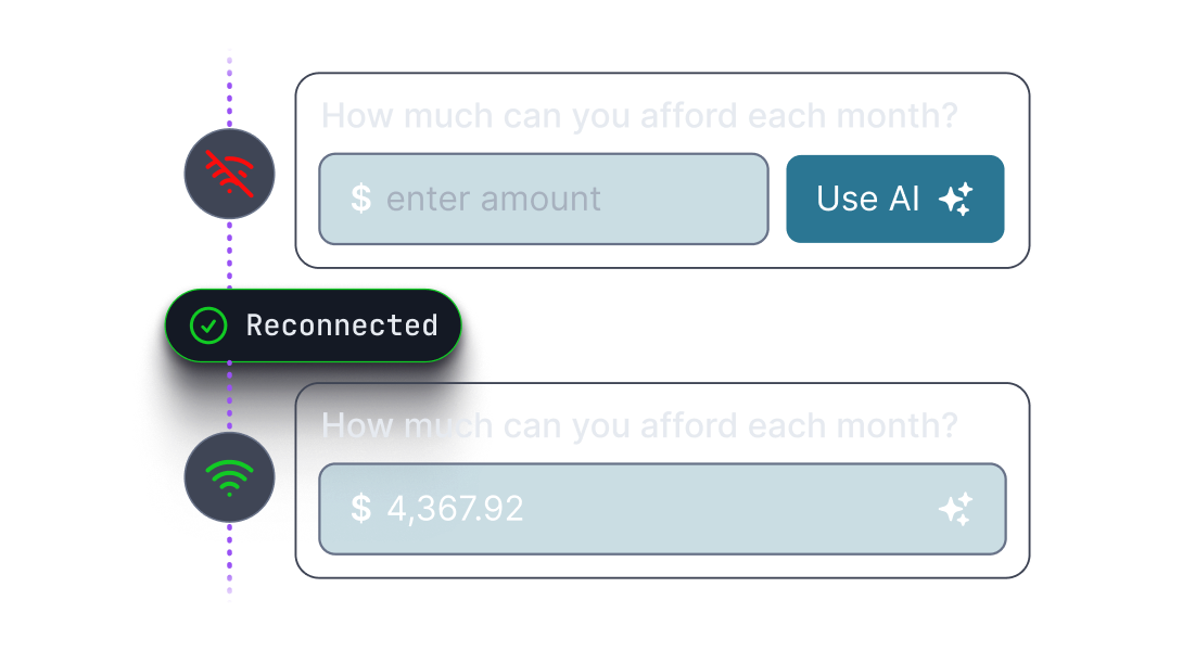 Reconnect without starting over