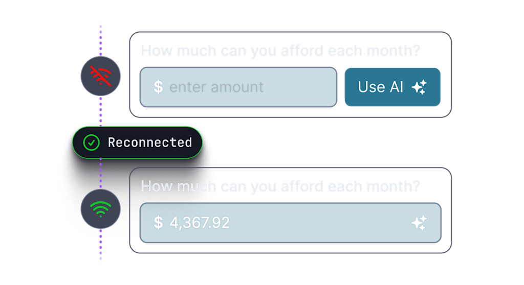 Reconnect without starting over