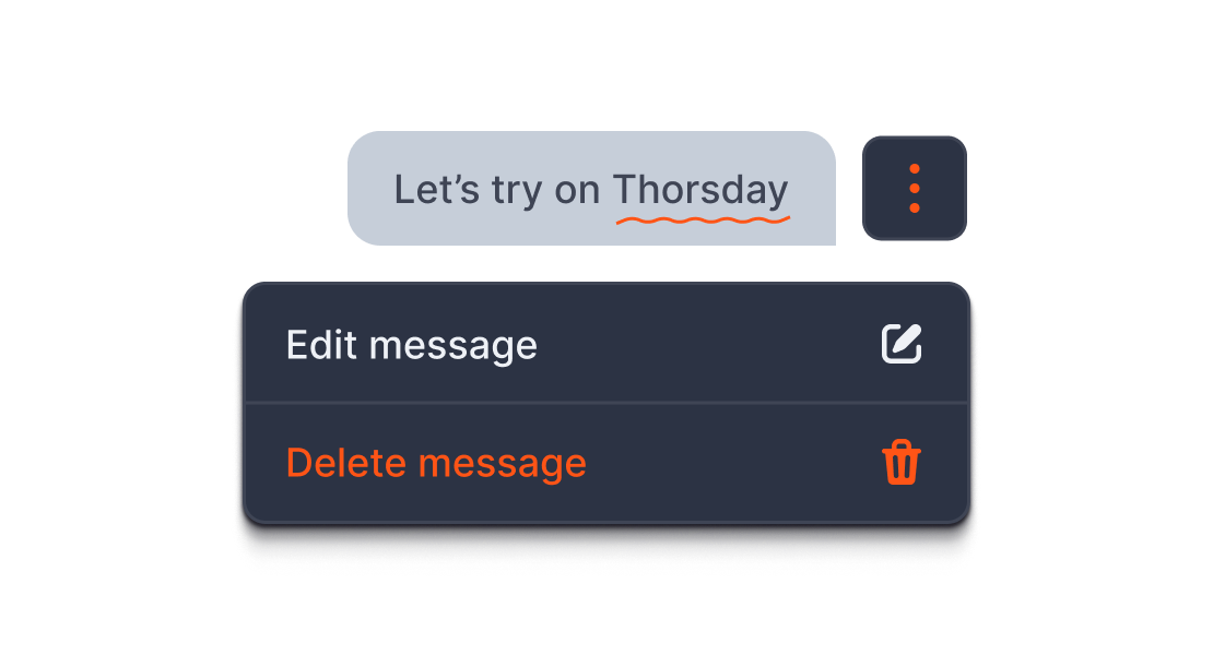Edit and delete a chat message