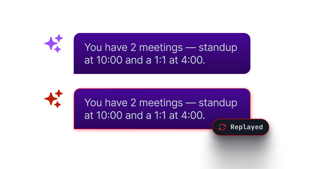When the workflow replays, your user gets the message again