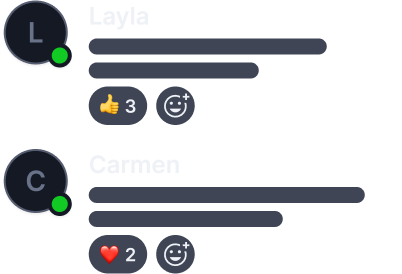 Message reactions