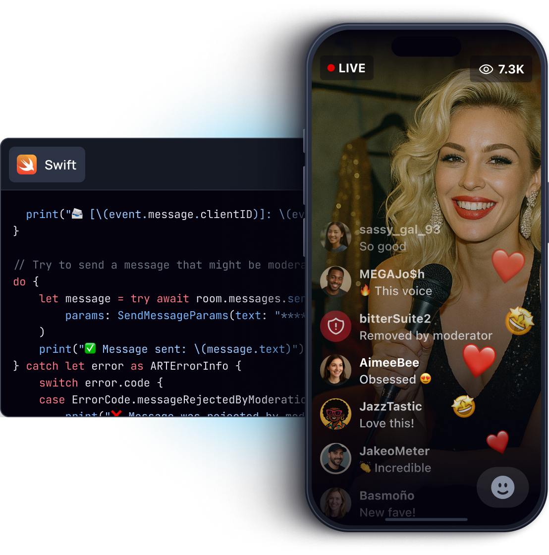 Live streaming chat image