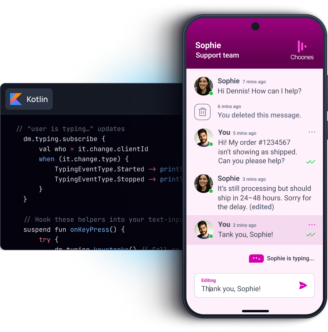 Customer service chat image
