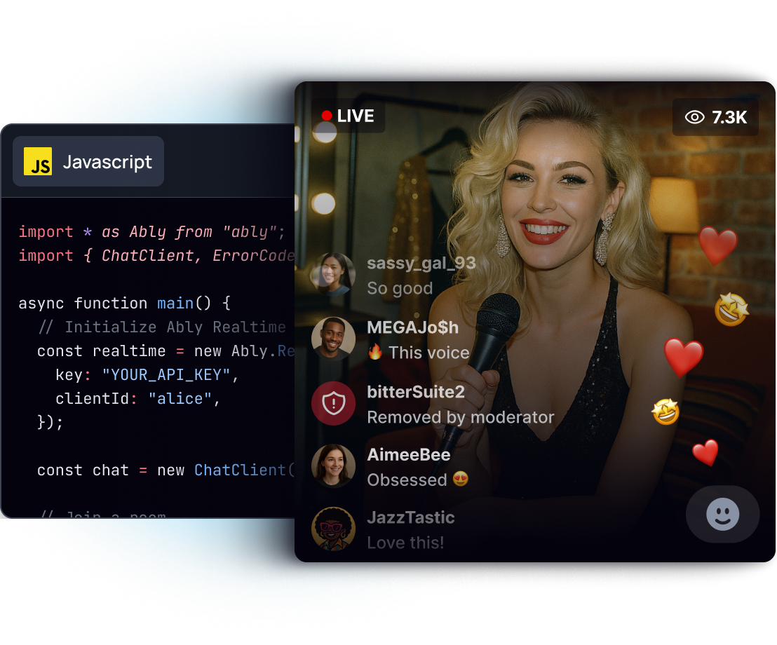 Live streaming chat image