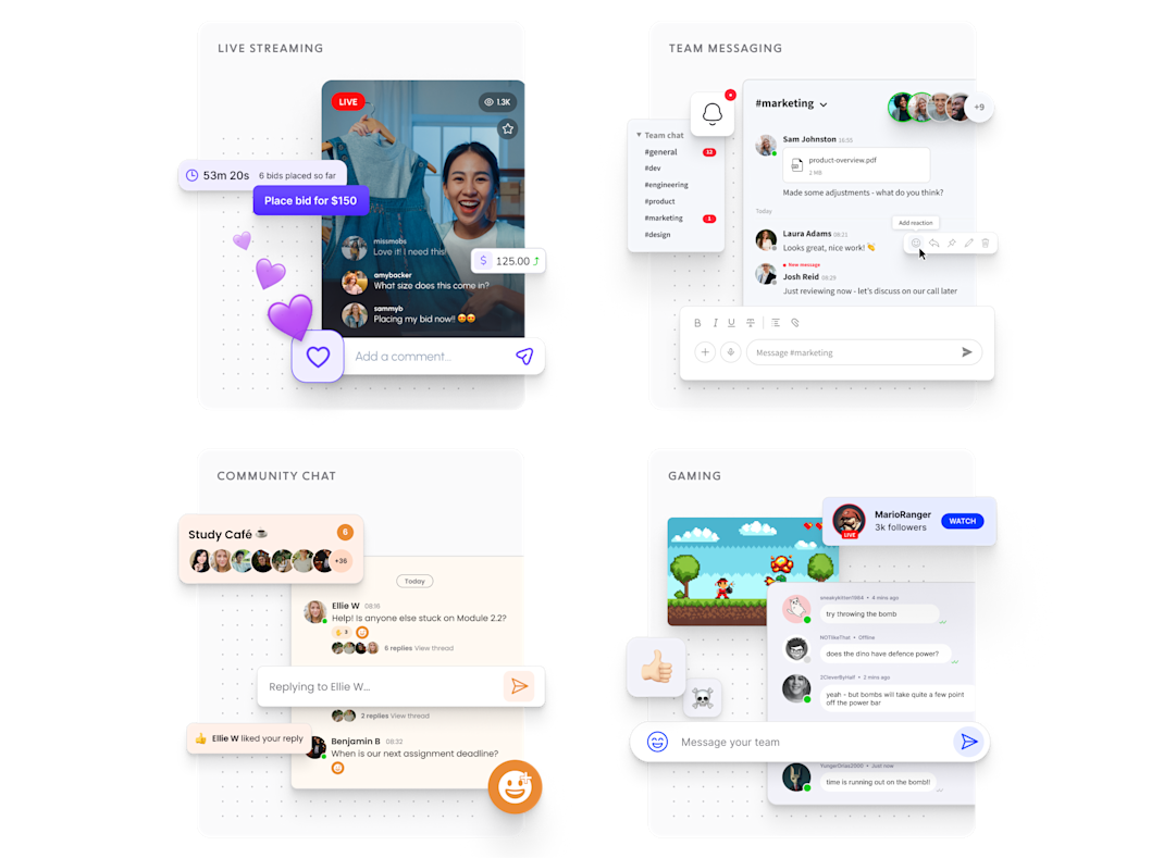 Chat Support Group Power group chat with SDKs and APIs from Ably
