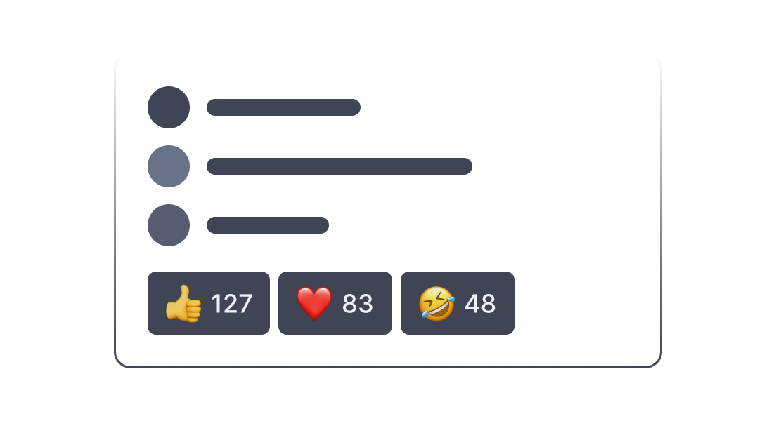 Chat room reactions