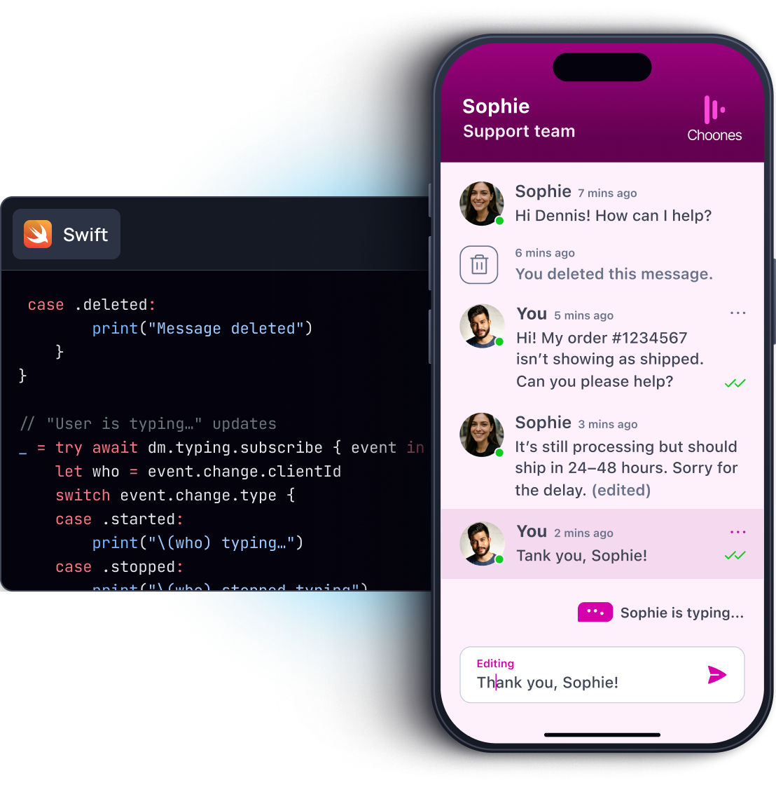 Customer service chat image