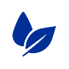 Pflanzlicher Reiniger – ein blaues Symbol